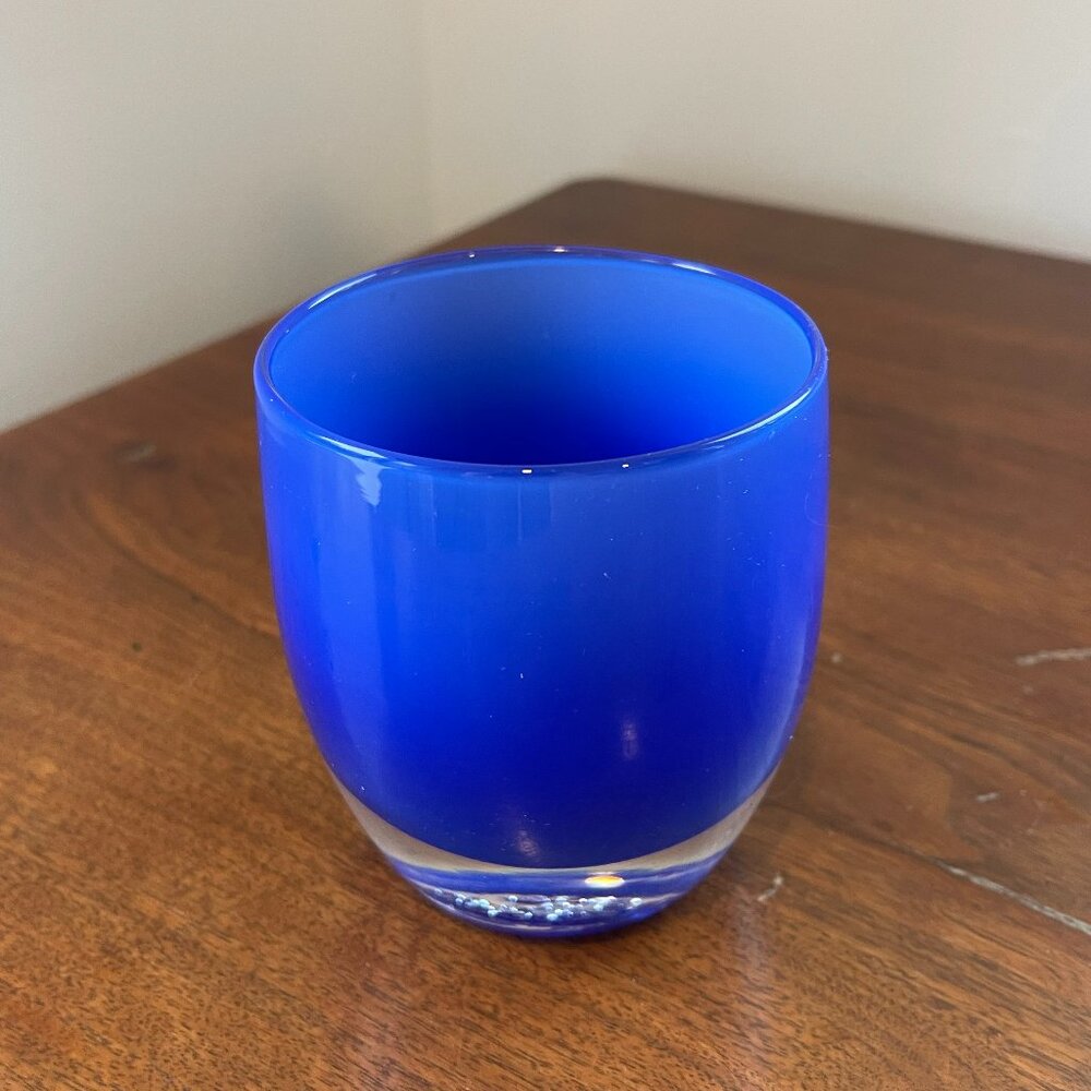 Glassy Baby "Brave" Handmade blown glass votive candleholder